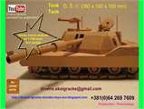 8 Drvene igracke tenk tank wooden toys Vlada 8